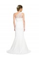 Cheap Sleeveless One Shoulder Stretch Crepe & Tulle Ivory Sweep Train Formal Dress Canada
