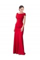 Cheap Sleeveless Stretch Crepe Red Long Formal Dress Canada