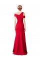 Cheap Sleeveless Stretch Crepe Red Long Formal Dress Canada