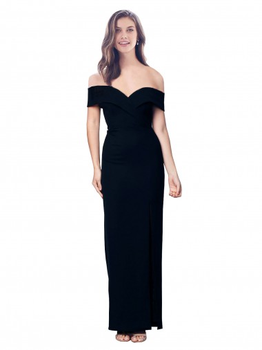 Cheap Sleeveless Sweetheart Stretch Crepe Black Long Formal Dresses Canada