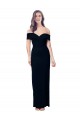 Cheap Sleeveless Sweetheart Stretch Crepe Black Long Formal Dresses Canada