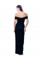Cheap Sleeveless Sweetheart Stretch Crepe Black Long Formal Dresses Canada