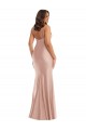 Cheap Sleeveless V-Neck Silky Satin Dusty Pink Long Formal Plus Size Formal Dress Canada