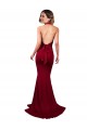 Cheap Sleeveless V-Neck Spandex Burgundy Long Formal Dress Canada