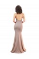 Cheap Sleeveless V-Neck Stretch Crepe Dusty Pink Long Black Tie Formal Dress Canada