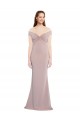 Cheap Sleeveless V-Neck Stretch Crepe Dusty Pink Long Formal Dress Canada