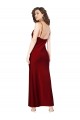 Cheap Sleeveless Cowl Neck Silky Satin Burgundy Long Black Tie Formal Dress Canada