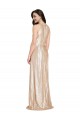 Cheap Sleeveless High Neck Sequin Gold Long Formal Dress Canada