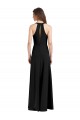 Cheap Sleeveless High Neck Stretch Crepe Black Sheath Long Formal Dress Canada