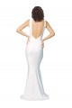 Cheap Sleeveless High Neck Stretch Crepe Ivory Long Formal Dress Canada