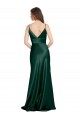 Cheap Sleeveless High Neck Stretch Satin Hunter Long Formal Dress Canada