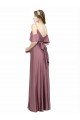 Cheap Cold Shoulder Off the Shoulder Silky Satin Long Formal Dress Canada