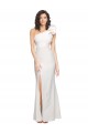 Cheap Sleeveless One Shoulder Stretch Crepe Ivory Long Formal Dress Canada