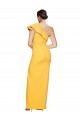 Cheap Sleeveless One Shoulder Stretch Crepe Saffron Long Formal Dress Canada