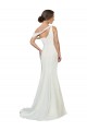 Cheap Sleeveless One Shoulder Stretch Crepe Ivory Sweep Train Formal Dress Canada
