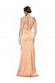 Cheap Sleeveless One Shoulder Stretch Satin Light Copper Long Formal Dress Canada