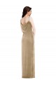Cheap Sleeveless One Shoulder Stretch Velvet Champagne Long Black Tie Formal Dress Canada