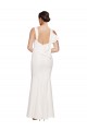 Cheap Sleeveless Square Neck Stretch Crepe Ivory Long Formal Dress Canada