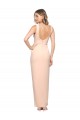 Cheap Sleeveless Square Neck Stretch Crepe Nude Long Formal Dress Canada