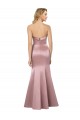 Cheap Sleeveless Strapless Satin Light Sky Blue Long Formal Dress Canada