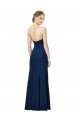 Cheap Sleeveless Strapless Stretch Crepe Black Long Formal Dress Canada