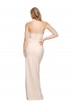 Cheap Sleeveless Strapless Stretch Crepe Nude Long Formal Dress Canada