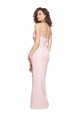 Cheap Sleeveless Strapless Stretch Crepe Pink Long Formal Dresses Canada