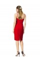 Cheap Sleeveless Sweetheart Stretch Crepe Red Cocktail Length Formal Dress Canada