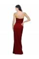 Cheap Sleeveless Sweetheart Stretch Crepe Burgundy Long Formal Dress Canada