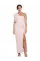 Cheap Sleeveless Sweetheart Stretch Crepe Pink Long Formal Dress Canada
