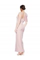 Cheap Sleeveless Sweetheart Stretch Crepe Pink Long Formal Dress Canada