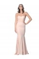 Cheap Sleeveless Sweetheart Stretch Crepe & Tulle Nude Long Formal Dress Canada