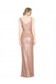 Cheap Sleeveless V-Neck Sequin Rose Gold Long Formal Dresses Canada