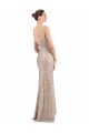Cheap Sleeveless V-Neck Sequin & Sparkling Sequin Silver Long Formal Dress Canada