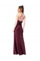 Cheap Sleeveless V-Neck Silky Satin Black Long Black Tie Formal Dress Canada