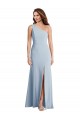 Cheap Sleeveless One Shoulder Stretch Crepe Light Sky Blue Long Formal Dress Canada