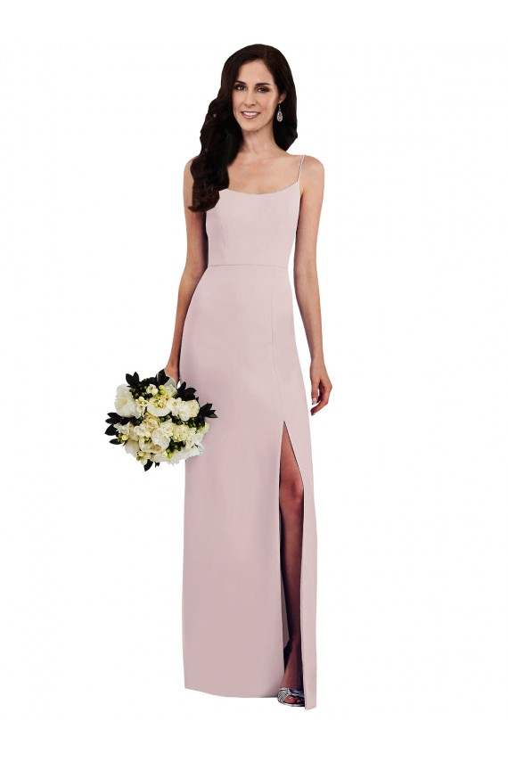 Cheap Sleeveless Spaghetti Straps Stretch Crepe Long Formal Dress Canada