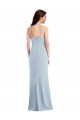 Cheap Sleeveless Spaghetti Straps Stretch Crepe Light Sky Blue Long Formal Dress Canada